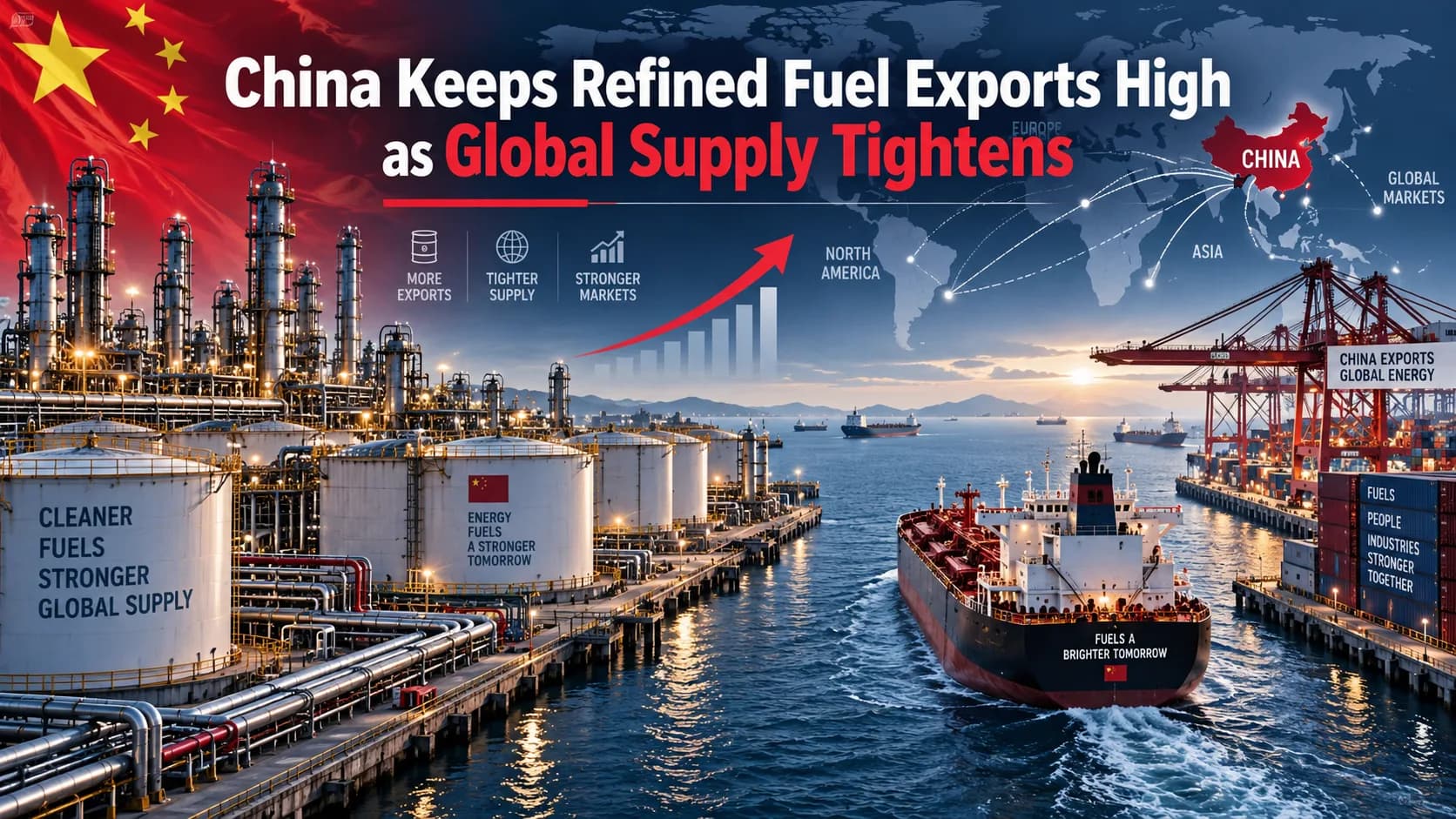 China Keeps Refined Fuel Exports High as Global Supply Tightens